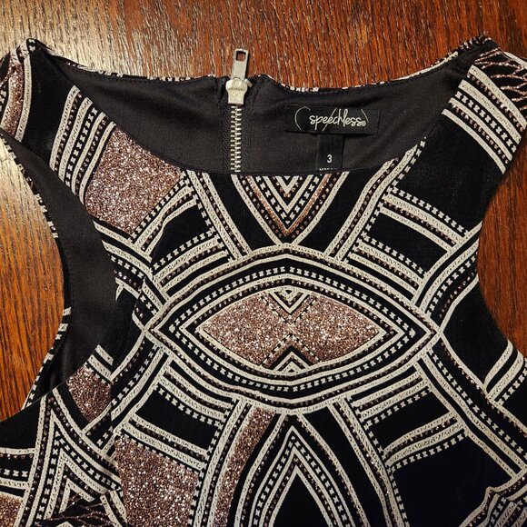 Speechless Junior's Printed Silky Knit Bodycon Dress Size 3 DISCOUNTED SHIPPING - Picture 7 of 7